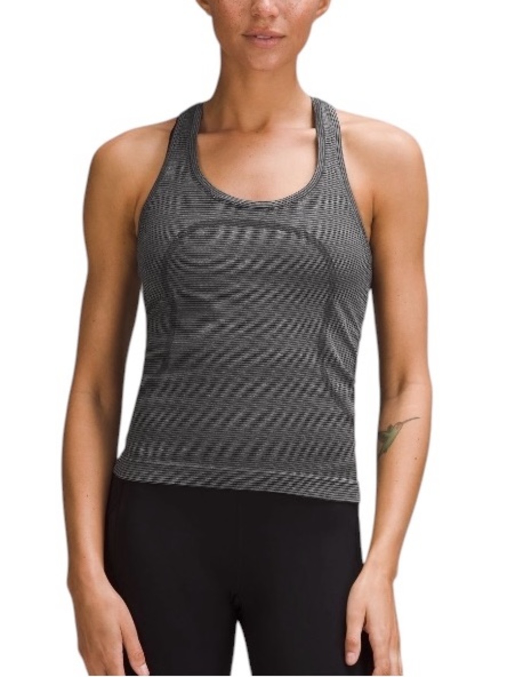🩶▪️‎ lululemon athletica Grey Patterned Racerback Tank Top ▪️🩶